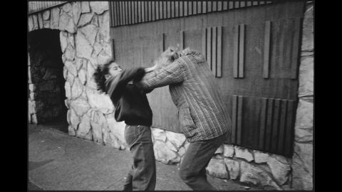 Patti, one of the children in "Streetwise," fights in 1983.
