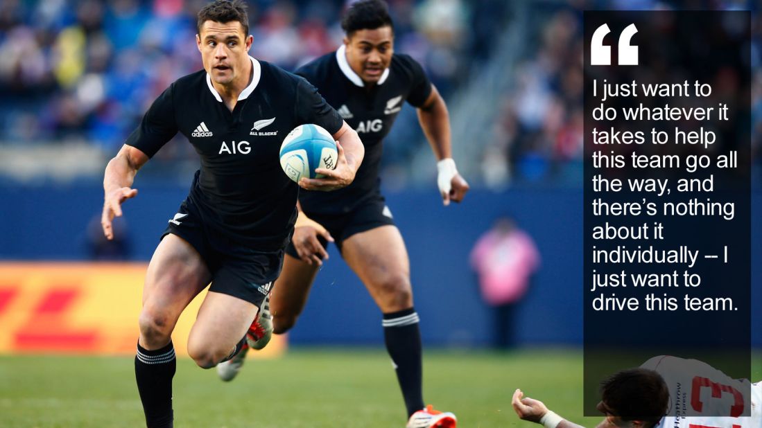 All Blacks' Dan Carter becomes first rugby union player to reach