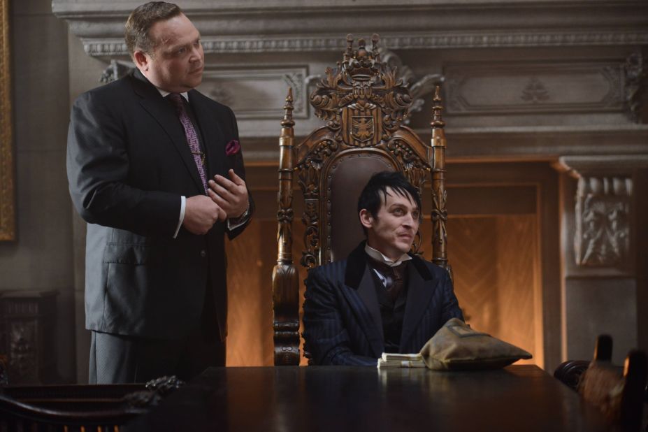 <strong>"Gotham" Season 2</strong>: Butch Gilzean (Drew Powell) and Penguin (Robin Lord Taylor) keep things hopping in this popular series which is a prequel to the Batman series. <strong>(Netflix)</strong>