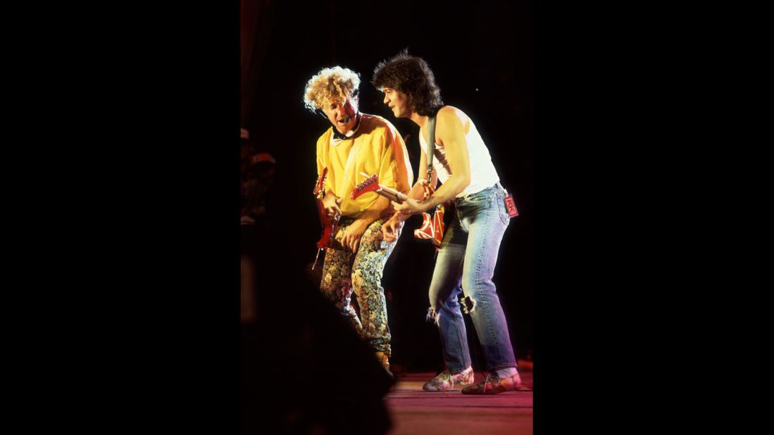 The powerful quartet had released the album "1984" the previous year, a record that featured the No. 1 single, "Jump." But lead singer David Lee Roth was also embarking on a solo career, which opened the frontman spot for Sammy Hagar -- another Farm Aid act. Hagar, seen here with Eddie Van Halen, provided lead VH vocals for the next 10 years. 