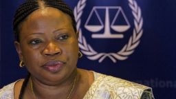 International Criminal Court's prosecutor (ICC), Fatou Bensouda, addresses a press conference in Kampala on February 27, 2015.  The International Criminal Court's prosecutor said today that the evidence against Dominic Ongwen is incomplete and more time is needed to gather evidence against a Ugandan rebel commander who faces trial at The Hague court.  AFP PHOTO/ ISAAC KASAMANI        (Photo credit should read ISAAC KASAMANI/AFP/Getty Images)