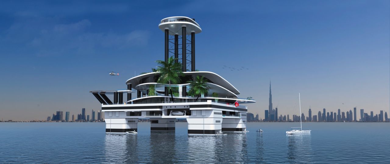 When it comes to superyachts -- and their multimillionaire owners -- is there ever such a thing as "over-the-top?" Gumpold thinks not.<br />"Clients always demand the extraordinary design, and we as designers try to fulfill their dreams," he said.<br />"Large waterfalls, living plants -- these are an upcoming trend on megayachts. We just took these features to another level."