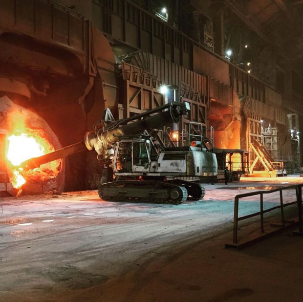 "The steel for our forthcoming project, which contains 15 tonnes of the material, has been manufactured and supplied by Tata Steel, the last remaining steel plant in the UK. I recently visited the mill recently and was astounded by the scale of the operation. This image was taken in the longest building in the UK."