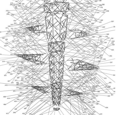 "This is a detail of a limited edition screen print my studio has produced to accompany our forthcoming project, A bullet from a shooting star. The edition of 100 will be available from <a  target="_blank" target="_blank">www.alexchinneck.com</a> from 19.09.15."