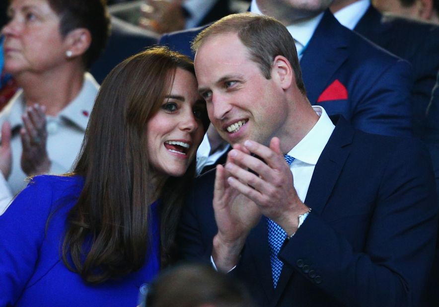 The Duke and Duchess of Cambridge were among the 80,000-strong crowd at London's Twickenham Stadium. 