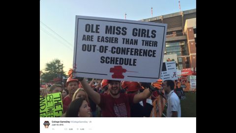 An ESPN anchor rebuked this image, which was shared on College GameDay's social media accounts. 