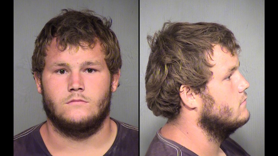 Leslie Allen Merritt Jr., 21, was arrested while shopping in Glendale, a Phoenix suburb, according to Daniel Scarpinato, a spokesman for Arizona Gov. Doug Ducey.
