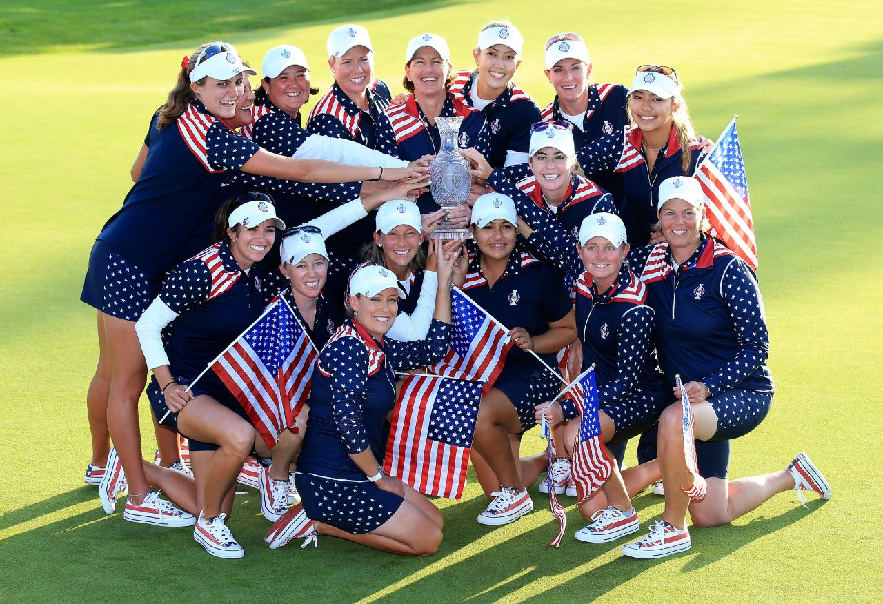 The U.S. team's tears of despair were soon tears of joy -- a stunning comeback on the last day saw them reclaim the Solheim Cup at the third time of asking.