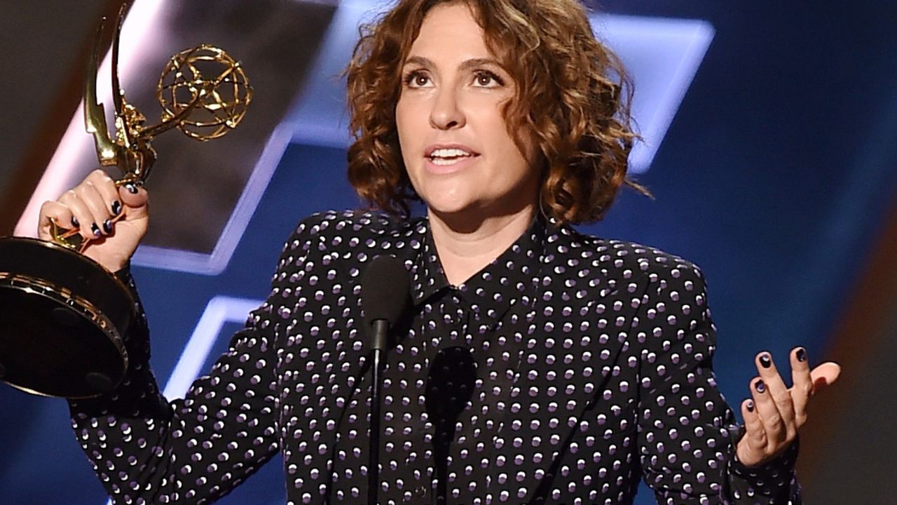 Jill Soloway accepts Outstanding Directing for a Comedy Series award for 'Transparent' onstage during the 67th Annual Primetime Emmy Awards.