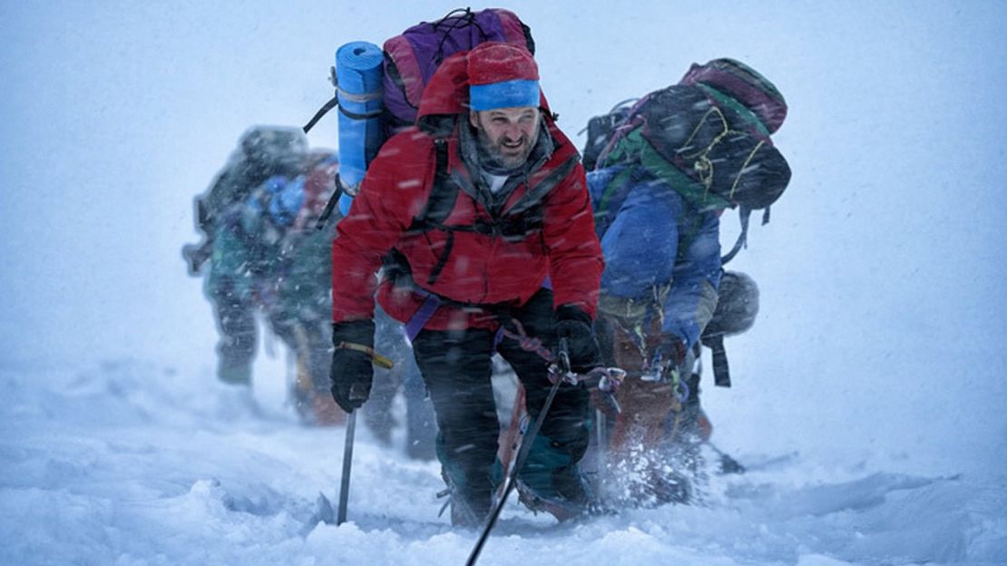 The film "Everest" follows two expeditions to summit the peak in 1996. 