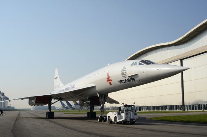This picture taken in March, 2014 shows the Concorde "MSN1," as it's transferred to the Aeroscopia aviation museum in Blagnac, southwestern France. One of the first Concorde jetliners built in Toulouse, France, it made its last flight in April 1985. 