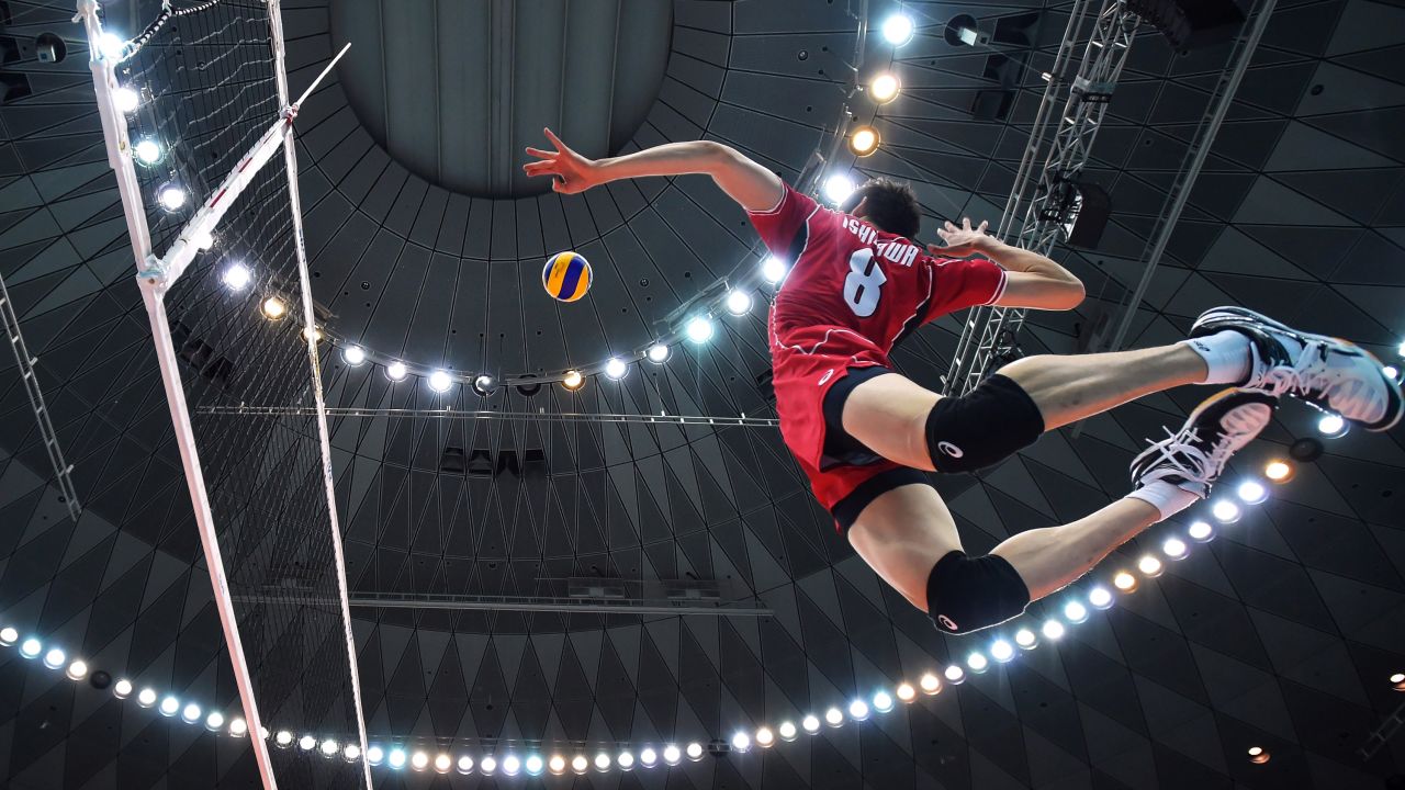 Japan's Yuki Ishikawa spikes a ball before a World Cup match in Osaka, Japan, on Friday, September 18. <a href="http://www.cnn.com/2015/09/22/sport/gallery/what-a-shot-sports-0922/index.html" target="_blank">See more amazing sports photos in this week's "What a shot!"</a>
