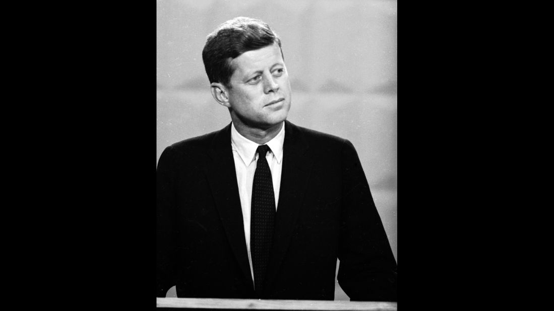 Kennedy, 43, was a Democratic senator from Massachusetts. He would become the youngest president elected to office.
