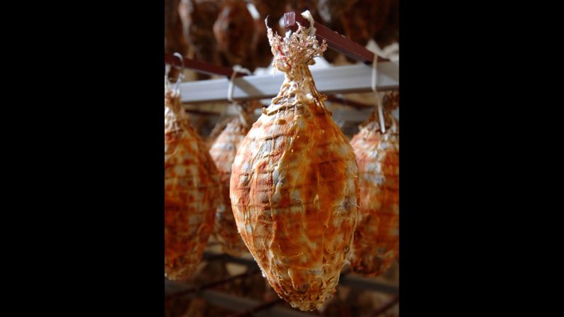 Molise's mountain air makes for fine meats. One local delicacy is ventricina, a huge, 12-kilo oval of salami stuffed with chili peppers.