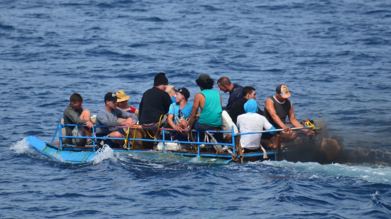 The Coast Guard found this group of Cuban migrants south of Key West, Florida, on September 13.