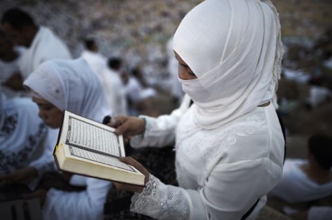Pilgrims join in one of the Hajj rituals early September 23 on Mount Arafat. For most Muslims, the pilgrimage is the spiritual climax of their lives, with many saving for decades to be able to make the journey to Mecca.  
