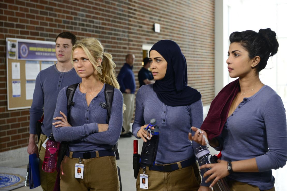 Priyanka Chopra, right, is among a group of new recruits at the FBI's training base in "Quantico." 
