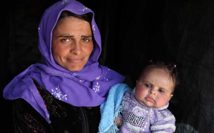 Barbara Massaad photographed a mother and daughter at the Zahle in Beirut, where she cooked soup for refugees.