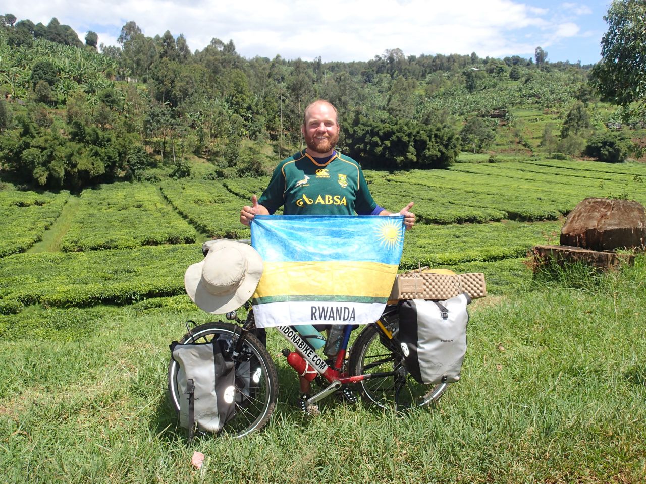 Rutland's diet ranged between street food consisting of meat and rice, to packet noodles and biscuits he carried on his bicycle. In places like Rwanda, mangoes and avocados were "dripping off the trees."