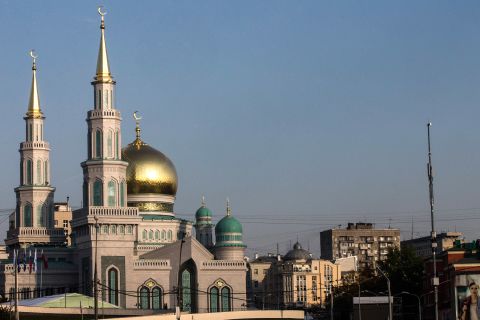 Russian President Vladimir Putin attended the ceremonial opening of the Moscow Cathedral Mosque on Wednesday, September 23. The mosque was demolished and rebuilt to be one of the biggest mosques in the country, with room for 10,000 worshipers.