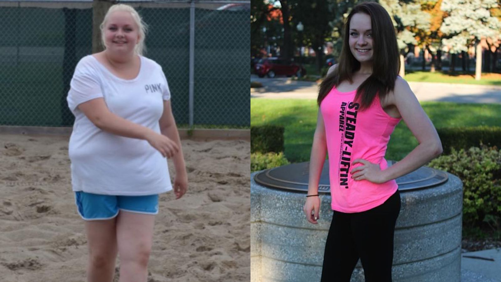 weight loss before and after stomach teens