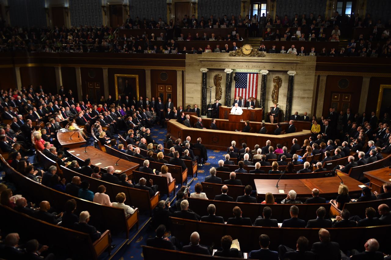 Francis is the first Pope to address a joint meeting of Congress.