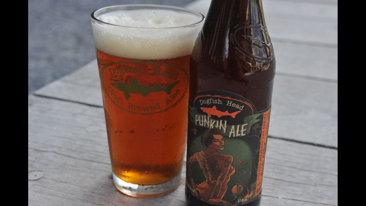Esteemed Delaware brewery <strong>Dogfish Head</strong> has long been known for its ales, including this <strong>Punkin Ale</strong>, a full-bodied brown ale with hints of pumpkin and brown sugar. 