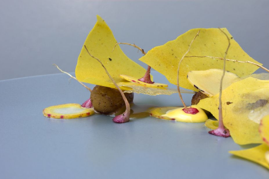 Central's Extreme Stems dish is made up of Andean tubers oca, ollucos and mashwas, along with sauco, a Peruvian berry. 