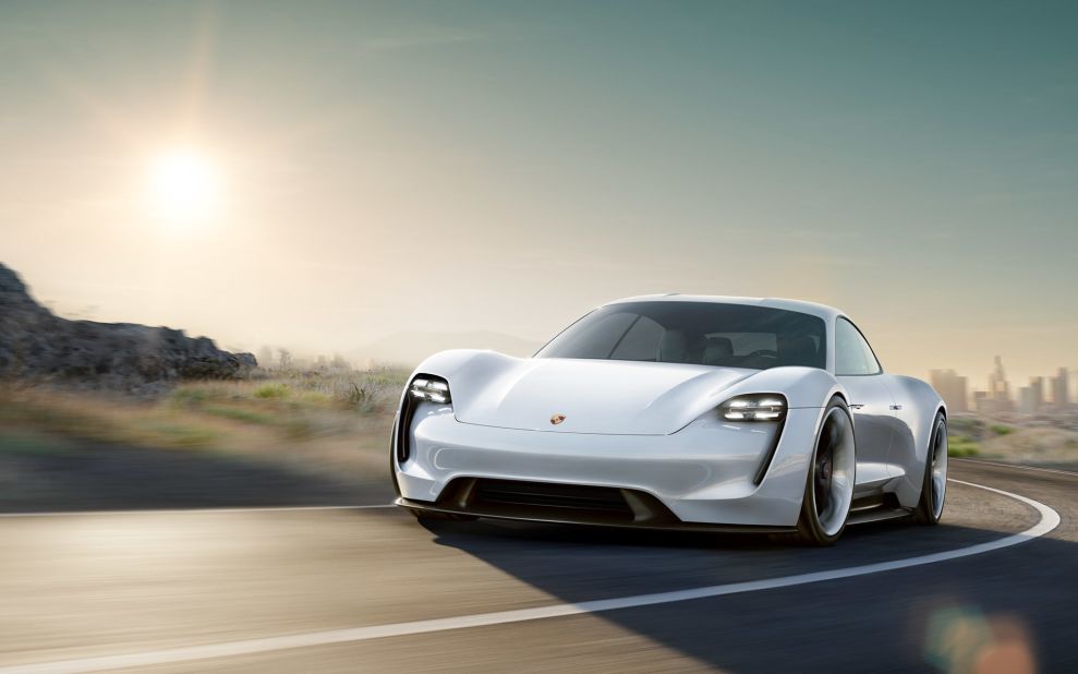 Porsche revealed the Mission E Concept, a four-door luxury electric supercar at the IAA. 