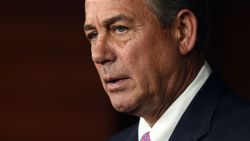 WASHINGTON, DC - JULY 29: House Speaker John Boehner holds his weekly news conference on Capitol Hill on July 29, 2015 in Washington, DC. During the press conference the Speaker listed the accomplishments of the Republican party that saved US tax payers trillions of dollars, but admitted much more needs to be done. (Photo by Astrid Riecken/Getty Images)