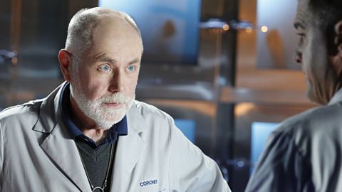 Robert David Hall, who plays coroner Dr. Al Robbins, was an intriguing addition to the cast: having had both legs amputated, he gets around in a wheelchair or with prosthetics. Hall himself lost both legs in a car accident. His character has been a mainstay of "CSI" since the third season and appeared at times in the first two.