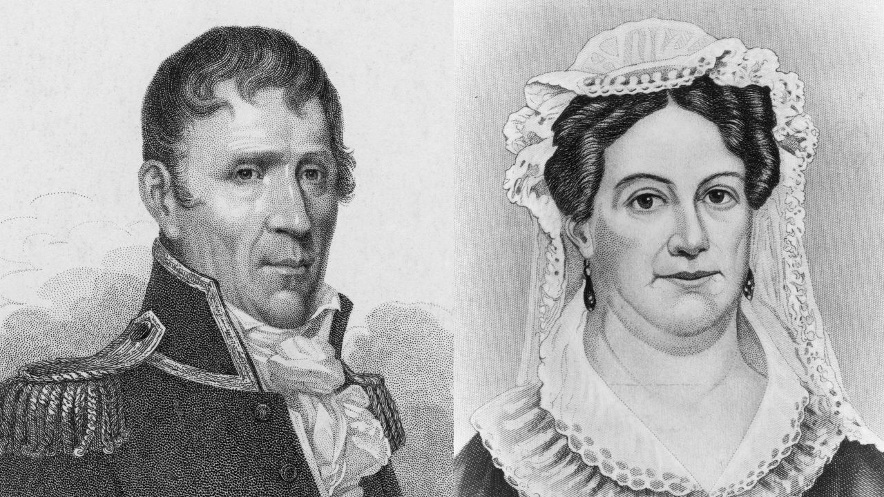 Andrew Jackson and his wife, Rachel. She would die before his inauguration.