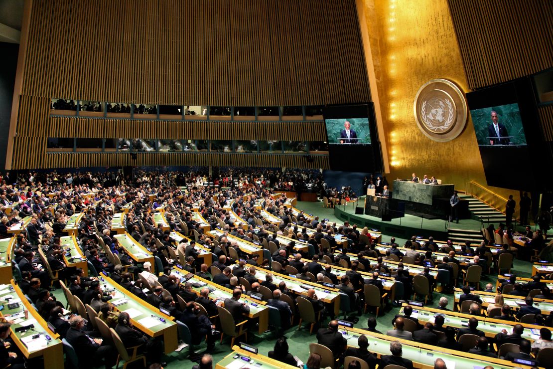 The 69th United Nations General Assembly at United Nations Headquarters on September 24, 2014.