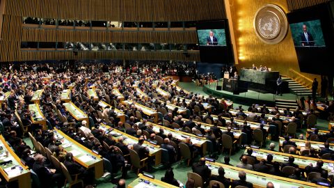 The 69th United Nations General Assembly at United Nations Headquarters on September 24, 2014.