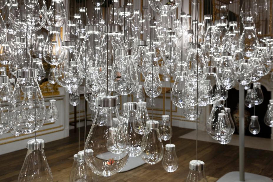 Of all the installations at London's <a href="http://www.vam.ac.uk/" target="_blank" target="_blank">Victoria and Albert Museum</a> Austrian duo <a href="http://www.mischertraxler.com/" target="_blank" target="_blank">mischer'traxler's</a> Curiosity Cloud was arguably the most magical and definitely the most musical. A collaboration with champagne house Perrier Jouet, it was a landscape of blown glass globes filled with hand-fabricated insects. When you walked through the installation the light bulbs came on and the insects started oscillating wildly against the glass in a sensory overload.