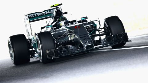 Formula One driver Nico Rosberg completes a practice lap in Suzuka, Japan, on Saturday, September 26.