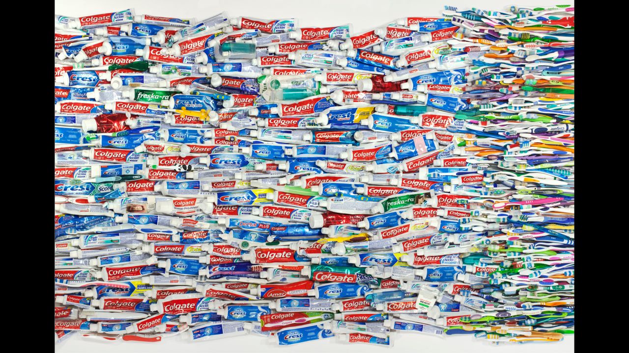 Toothpastes and toothbrushes were commonly disposed items.