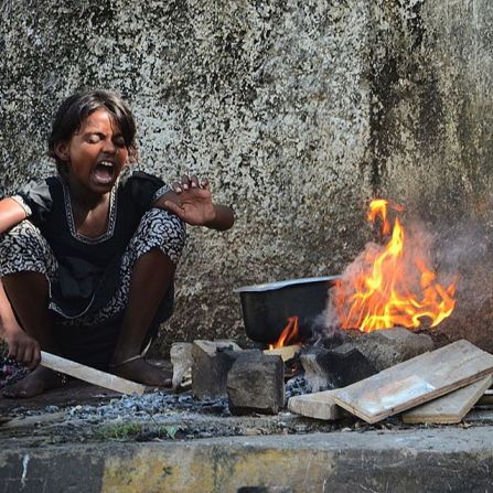 Mumbai-based photographer <a href="https://instagram.com/lucyswinstead/" target="_blank" target="_blank">Lucy Swinstead</a> shot this image of a young girl playing with fire by the roadside in Bandra, Mumbai.<br /><br /><a href="https://instagram.com/abirladianu/" target="_blank" target="_blank">Alexandra Birladianu</a>: "I love the shadow play and the contrast between the fire and the wall. Plus the subject expresses so much emotion, I literally stopped and stared at the photo. There is so much power in one little girl."