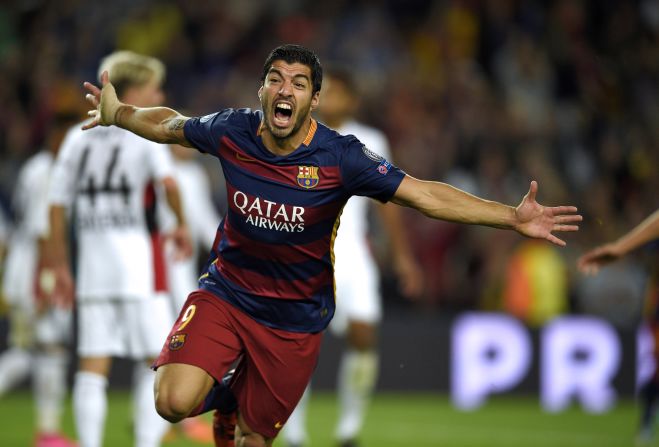 Luis Suarez scored 31 league goals during the 2013-2014 season as Liverpool came close to winning the English Premier League, but then left to join Barcelona.