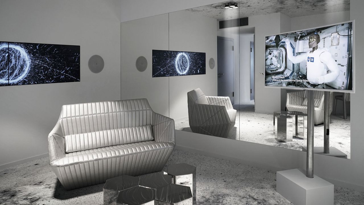 Kameha Grand Zurich hotel in Zurich, Switzerland, has launched a new Space Suite kitted out to look like the inside of a space station. Useful for peope inspired by Ridley Scott's new release "The Martian" into seeking out interstellar isolation.