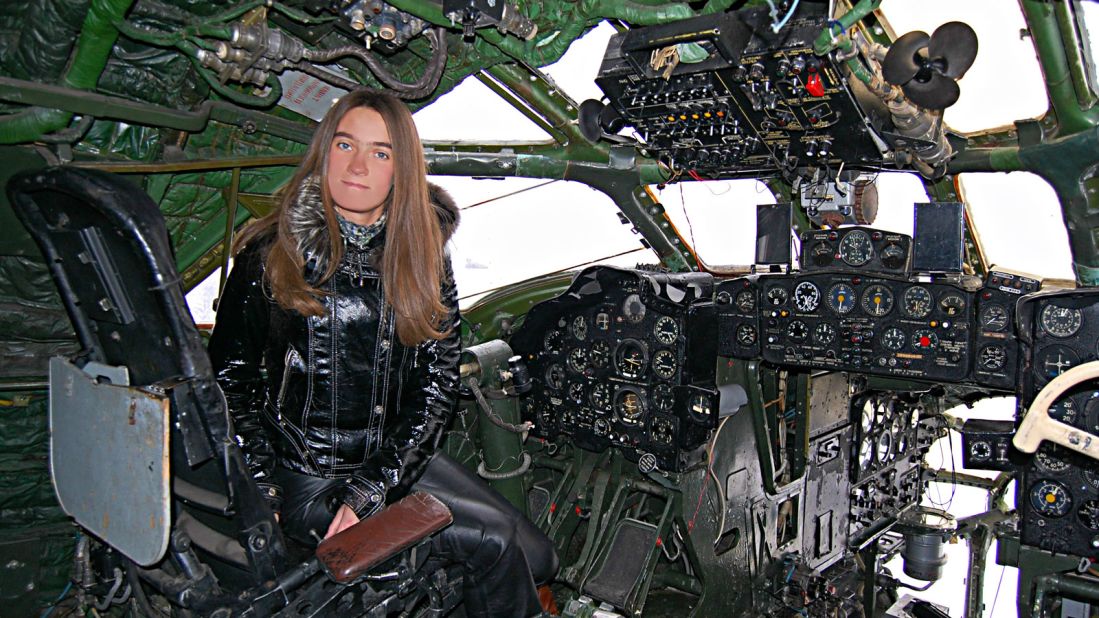 The 31-year-old developed a love of aviation while traveling to mathematics conferences around the world. Over the years she's tracked down and flown in many classic Soviet aircraft.