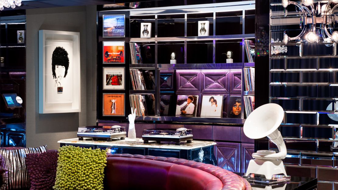 Who needs the hotel bar when you've a DJ booth in your suite?