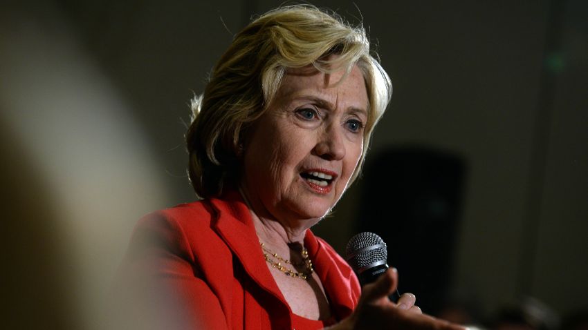 Democratic Presidential candidate Hillary Clinton speaks at a Reception for New Hampshire Organized Labor Community and Allies event September 5, 2015 in Manchester, New Hampshire.