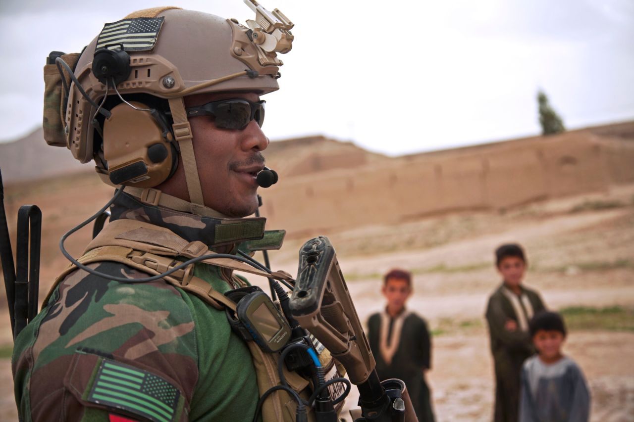 <strong>1. Operators aren't straight-out-of-high-school recruits -- on average, they are married and have two kids</strong><br /><br />In this photo, a U.S. Marine Special Operations Team member maintains security during a patrol with Afghan National Army Special Forces to escort a district governor to a school in Helmand province, Afghanistan, April 15, 2013. 