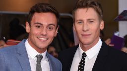 LONDON, ENGLAND - SEPTEMBER 28:  Tom Daley and Dustin Lance Black attend the Pride of Britain awards at The Grosvenor House Hotel on September 28, 2015 in London, England.  (Photo by Gareth Cattermole/Getty Images)