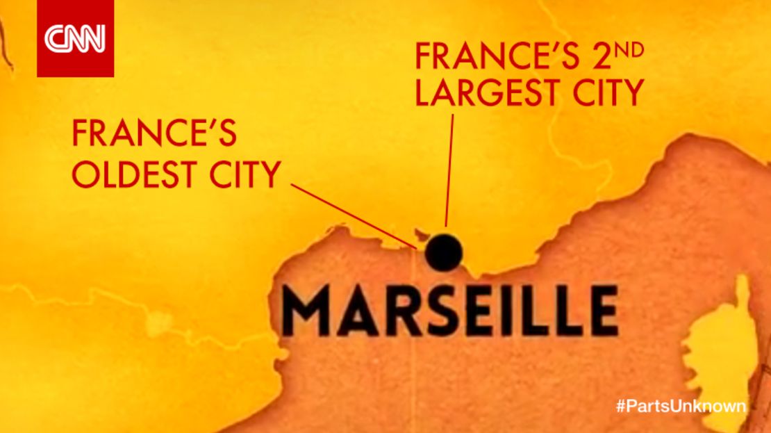 Map of Marseille, France.