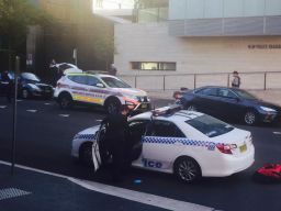 Four five shots fired by man outside our office and in front of NSW police head quarters. Man shot down by guards and detectives ...