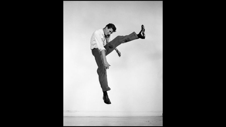Though now best remembered for his chilling portrayal of Norman Bates in Alfred Hitchcock's "Psycho," Anthony Perkins was a versatile actor, equally at home in comedy or drama. (He also had a hit single in 1957.) His pose for Halsman seems at once loose and awkward -- perhaps something for "jumpology" experts to interpret.