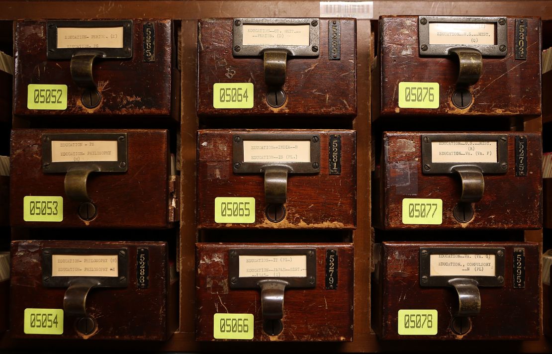 At most libraries, the card catalog has become a thing of the past.