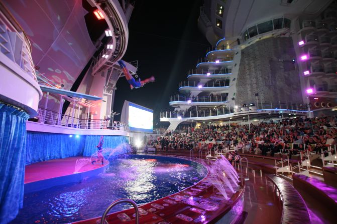 The entertainment on Royal Caribbean is second to none, whether you're sailing one of the line's smaller ships, where the atrium is transformed into a showcase for aerial performers and acrobats, or journeying on an Oasis- or Quantum-class ship with their Broadway-style theater shows and phenomenal Two70 multisensory spectacles.